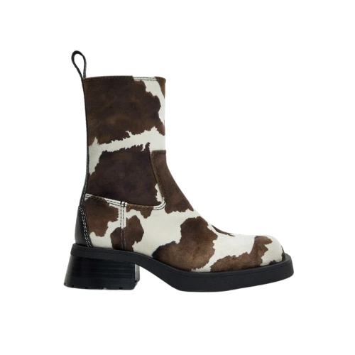 Yolanda Cow Ankle Boots, €270, Miista