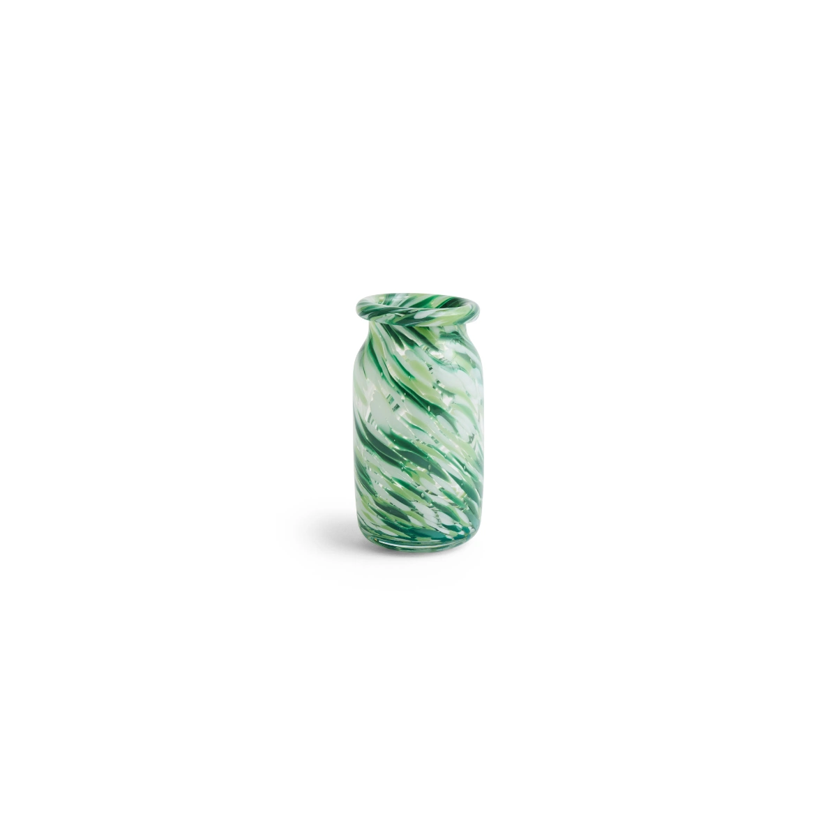 Industry & Co Splash Vase Roll Neck Green Swirl, €55