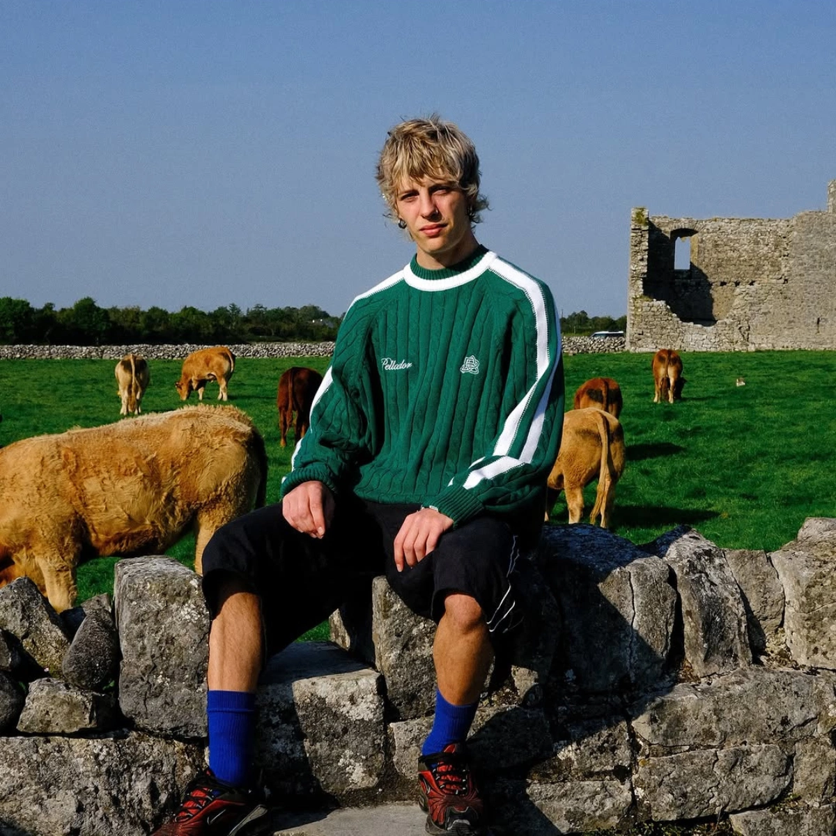 Pellador Round Neck Cable Knit Green, €105