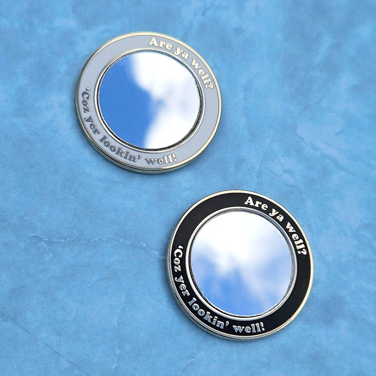 Deadly.ie Are Ya Well? Mirror Pin, €10.99