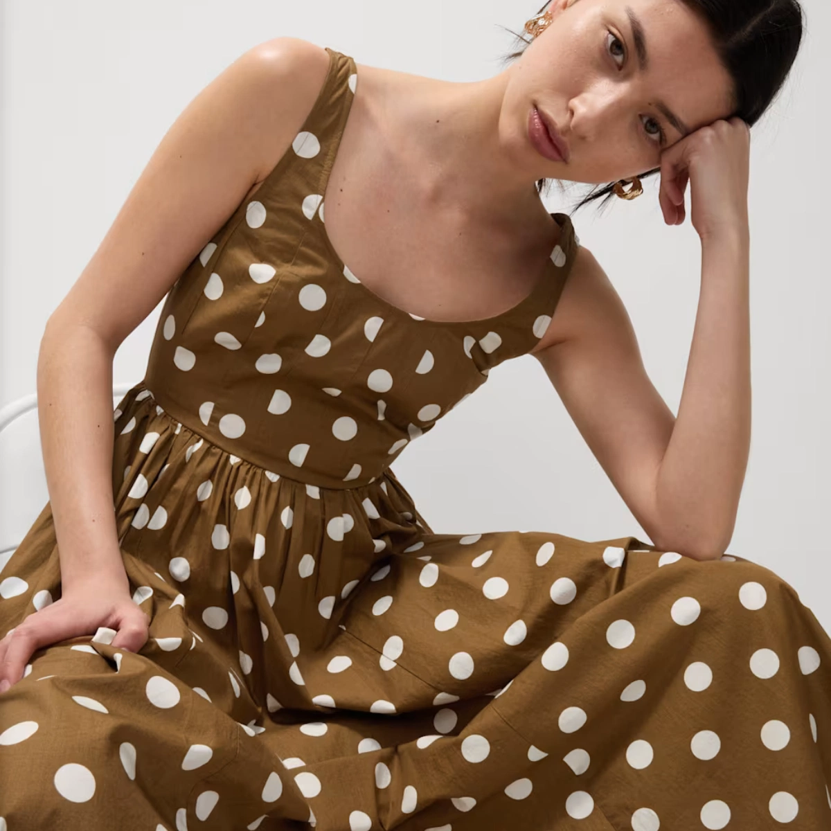 Marks & Spencer Scoop Neck Midi Waisted Dress, €60