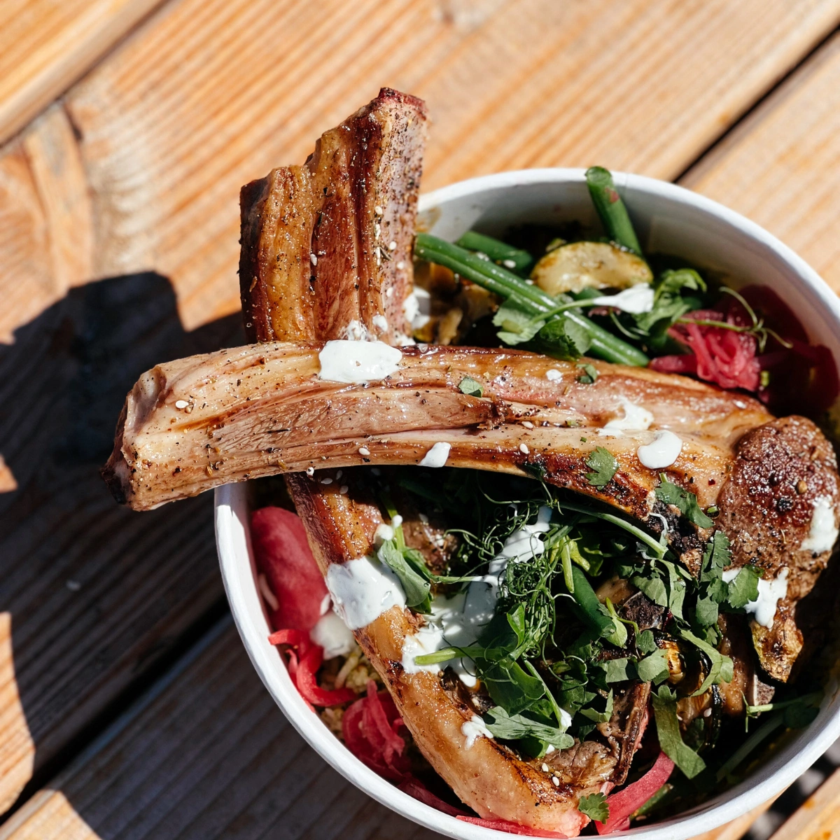 Locally sourced lamb served up at Misunderstood Heron.