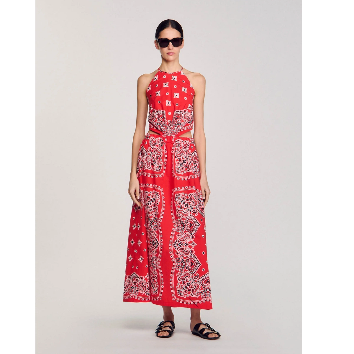 Sandro Bandana-Print Maxi Dress, €325