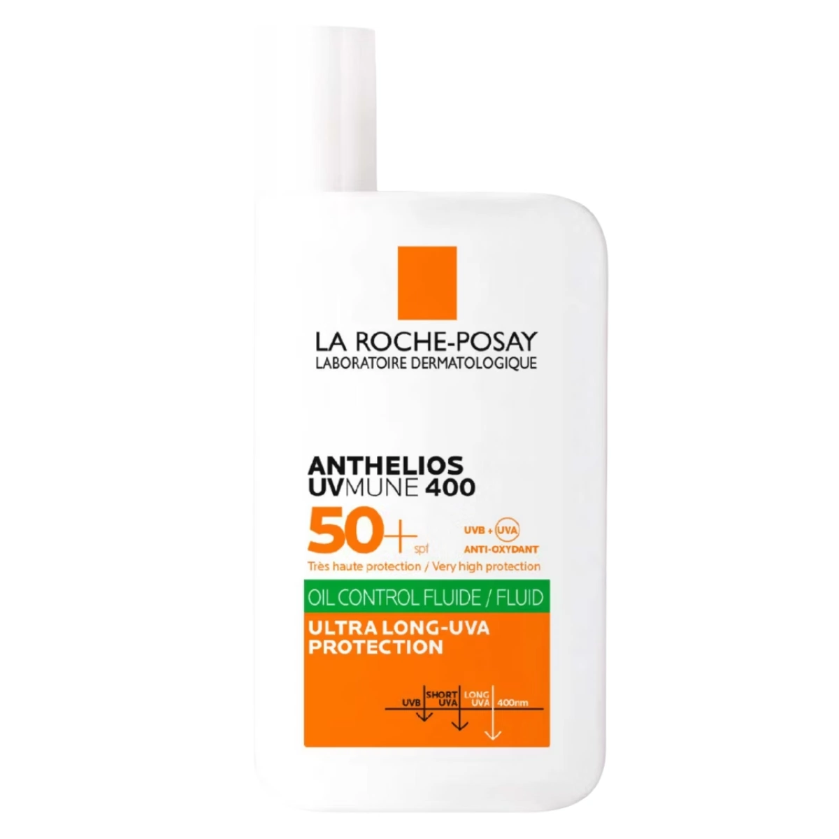 La Roche-Posay Anthelios UVMune 400 Oil Control Invisible Fluid SPF50+, €22