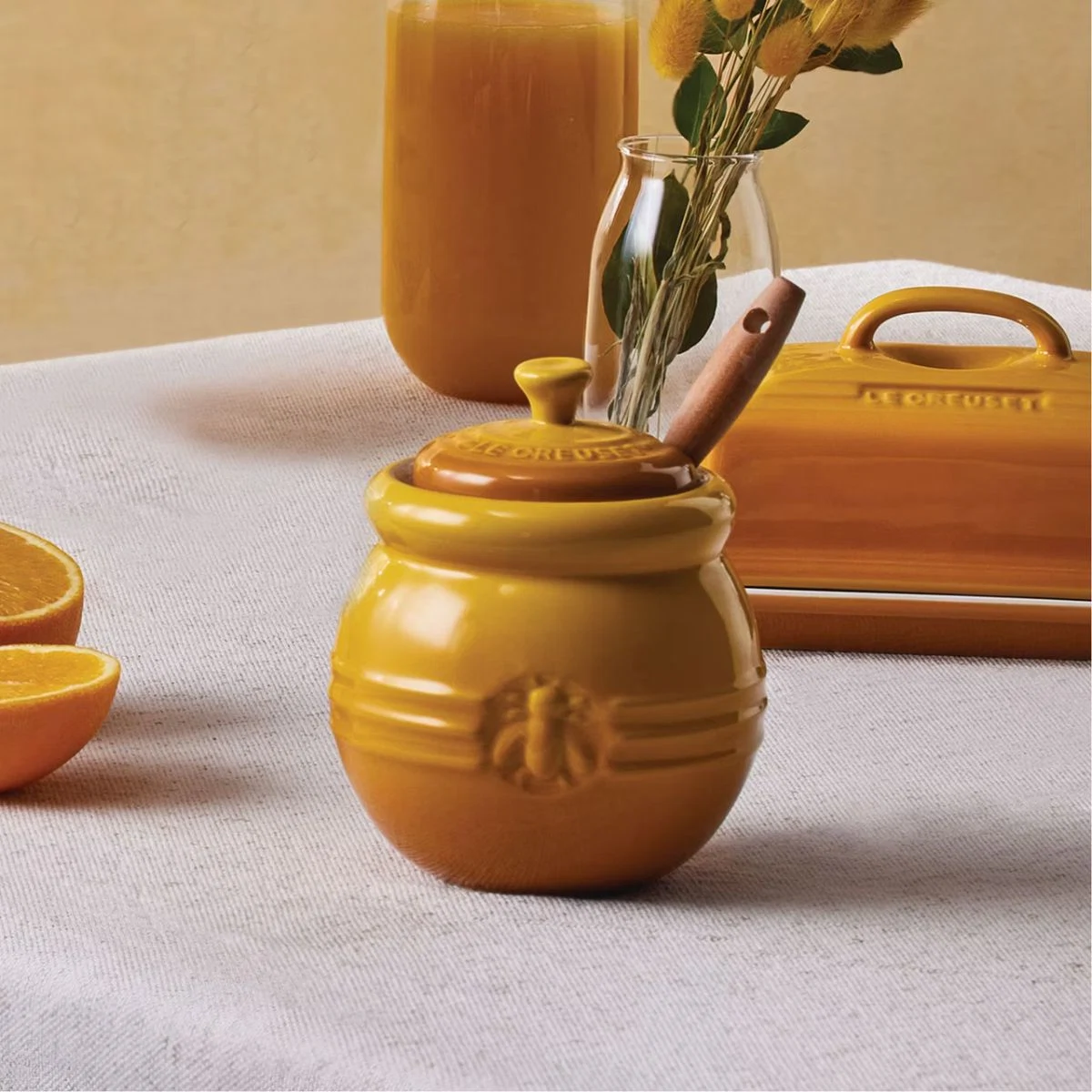 Le Creuset Stoneware Honey Pot and Dipper, €50