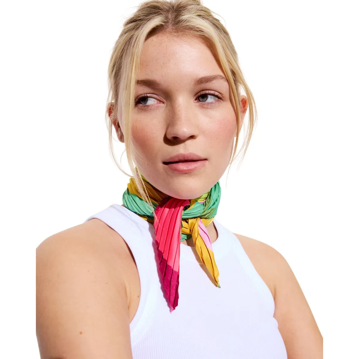 Oliver Bonas Bright Wave Pleated Square Scarf, €26.50