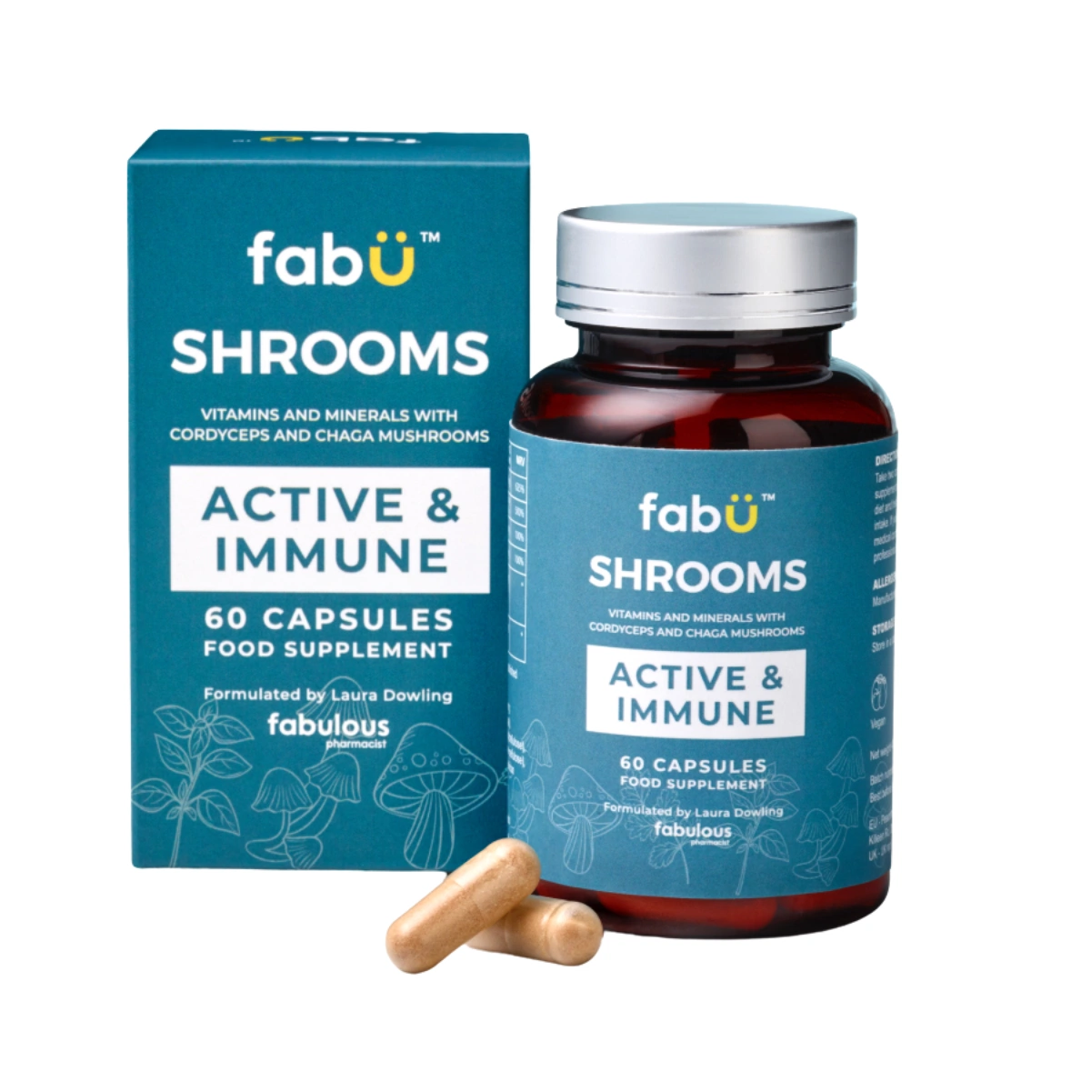 fabÜ SHROOMS ACTIVE & IMMUNE, €23.99