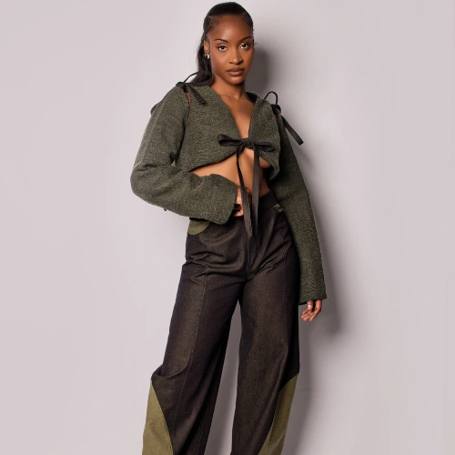 The Irish landscape was the springboard for this design by Grace Leonard at the Grafton Academy show in the NYX Hotel.