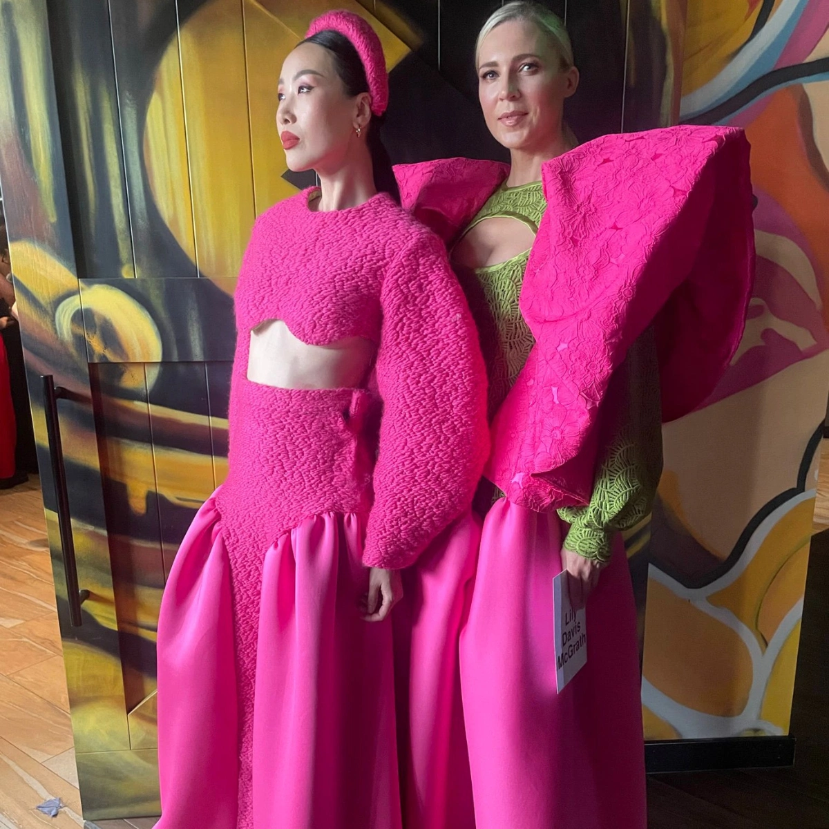 Exaggerated shapes designed to take up space were inspired by the artist Frida Kahlo at April Lily.