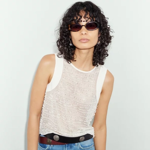 Sleeveless Beaded Tank Top, €67