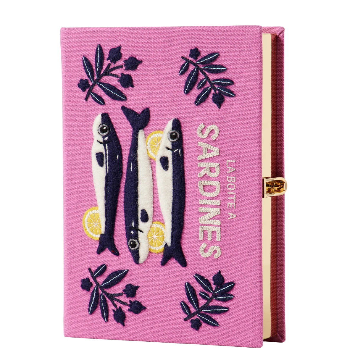 Olympia Le Tan Sardines Embroidered Appliquéd Canvas Clutch, €1,450