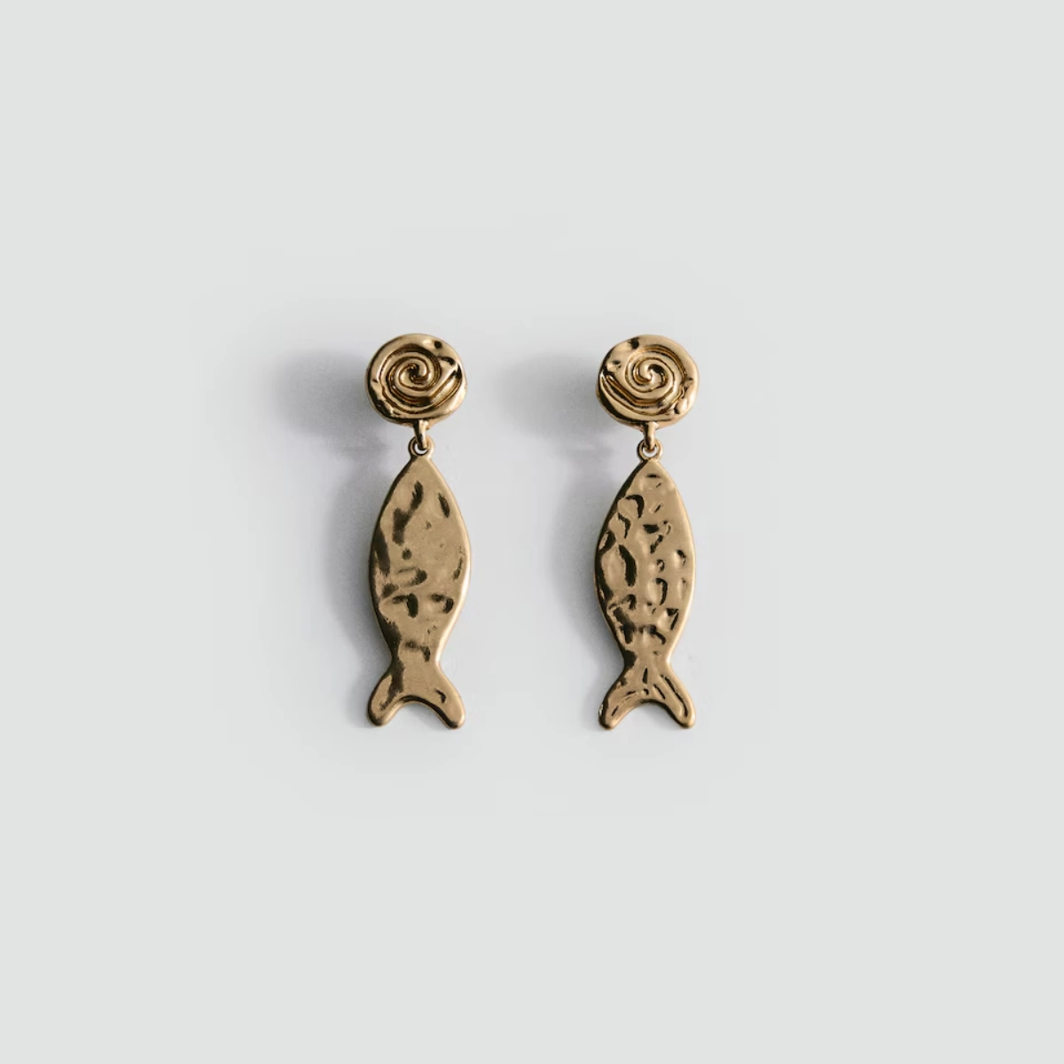Mango Textured Fish Earrings, €15.99