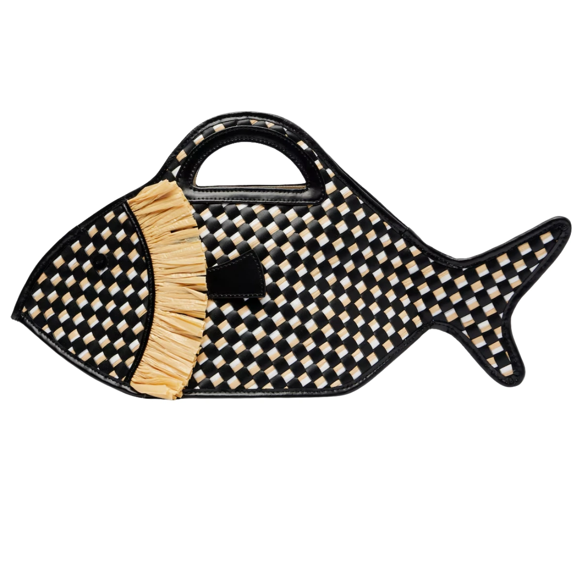 Staud Cleo Leather and Raffia Basket Bag, €345