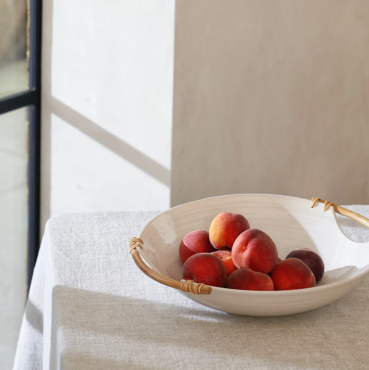 Lacquered Bamboo Shallow Bowl, €46, The White Company