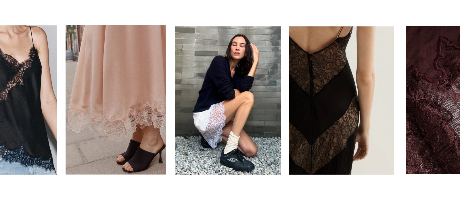 These lace detail pieces are subtly sexy and perfect for layering