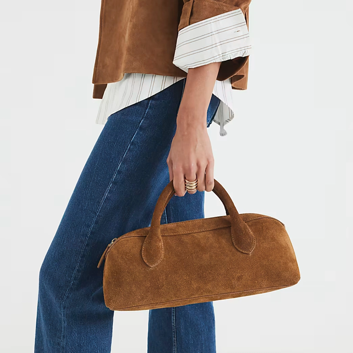 River Island brown premium suede bag, €59