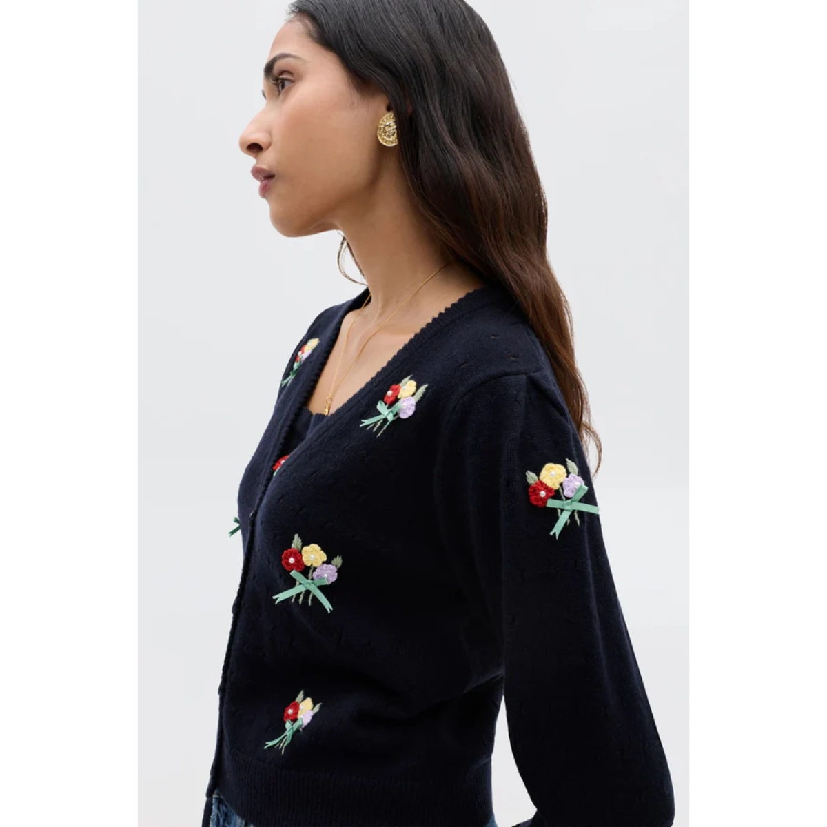 Rixo Merinda Merino Wool Cardigan, €345