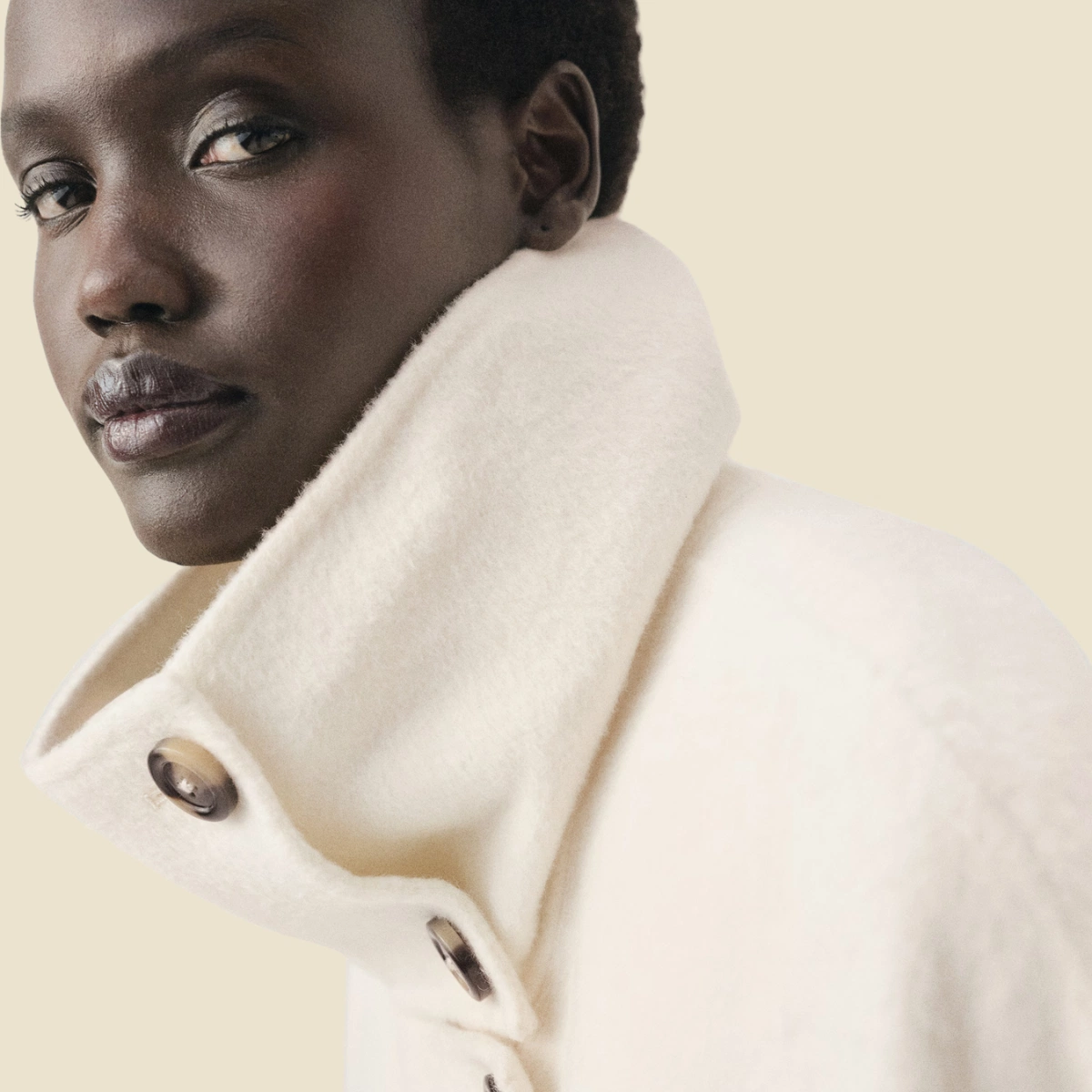 Mango Wool Funnel Neck Coat, €239.99