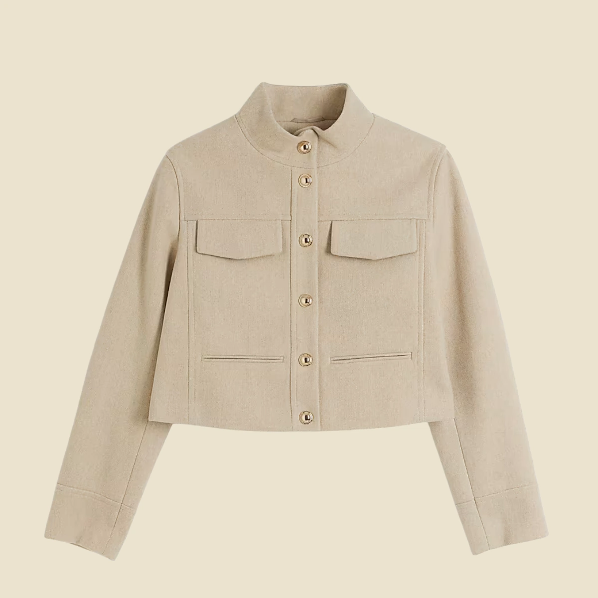 River Island Beige Funnel Neck Jacket, €42