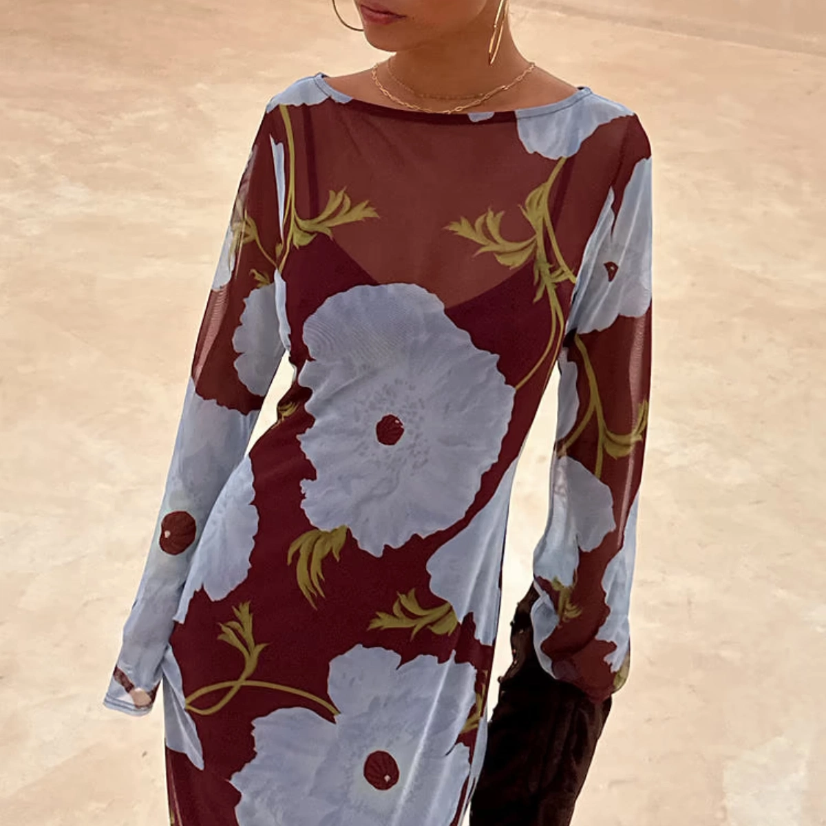 Never Fully Dressed Burgundy & Blue Poppy Aria Dress, €140