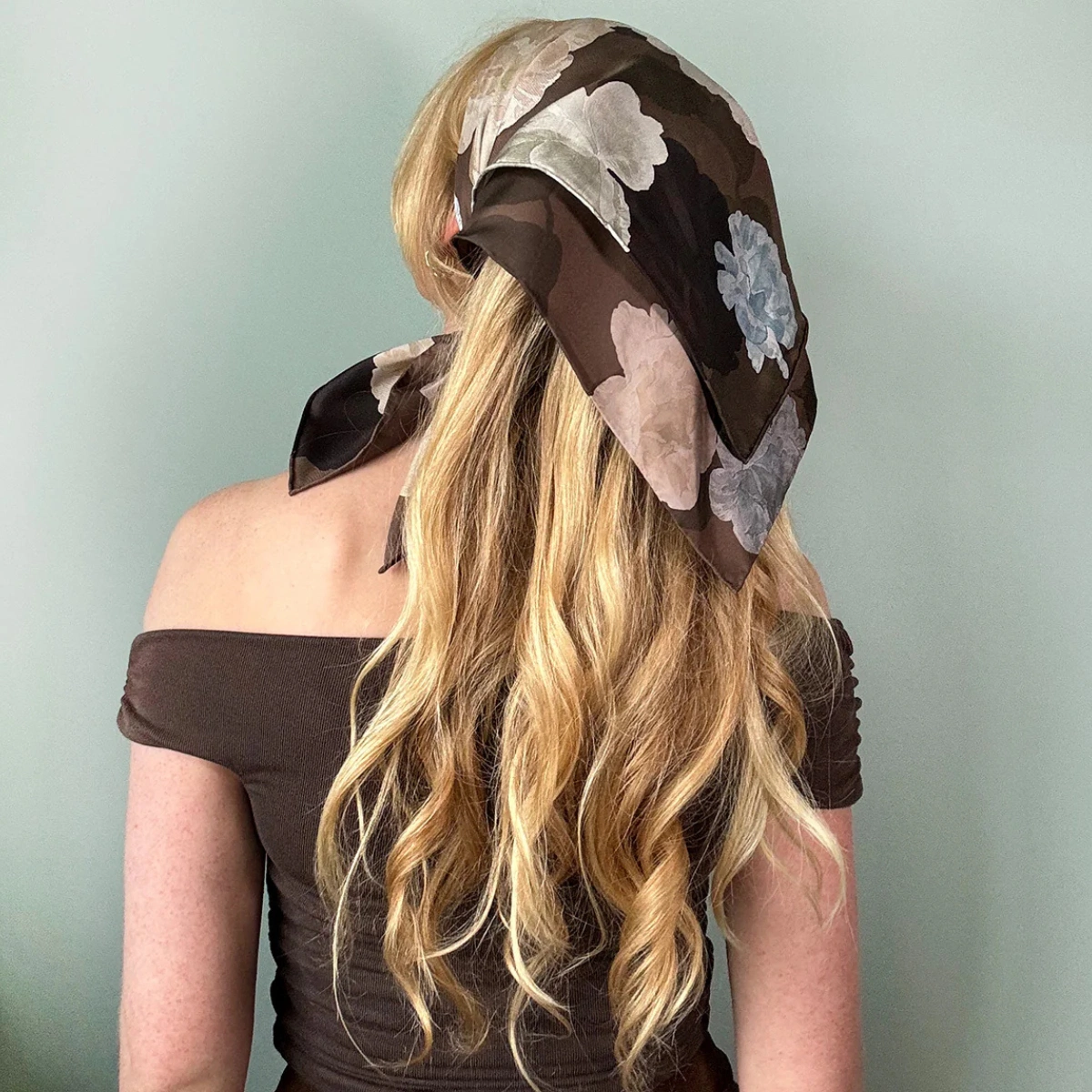 Eden May Studios Sapphire Rose Silk Scarf, €93.95