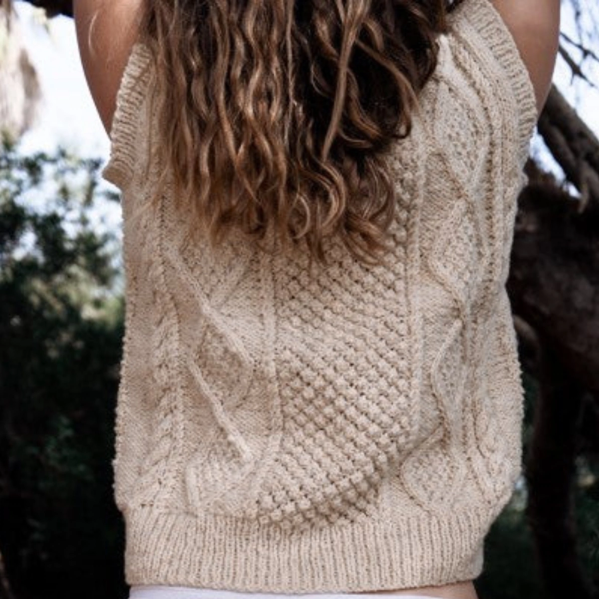 Stable of Ireland The Handknit Aran Sleeveless Vest, €420