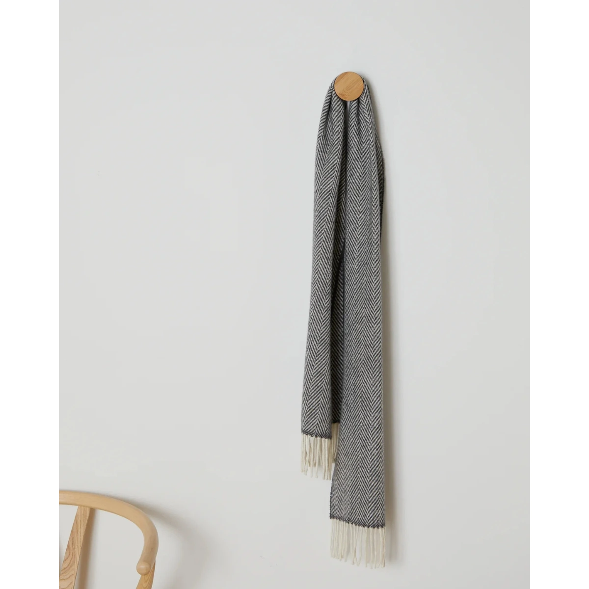 Foxford Oxford and White Cashmere Blend Scarf, €48