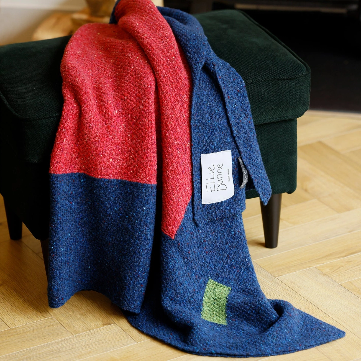 IrelandsEye x Ellie Dunne ‘Blocks’ Moss Stitch Blanket, €199.95