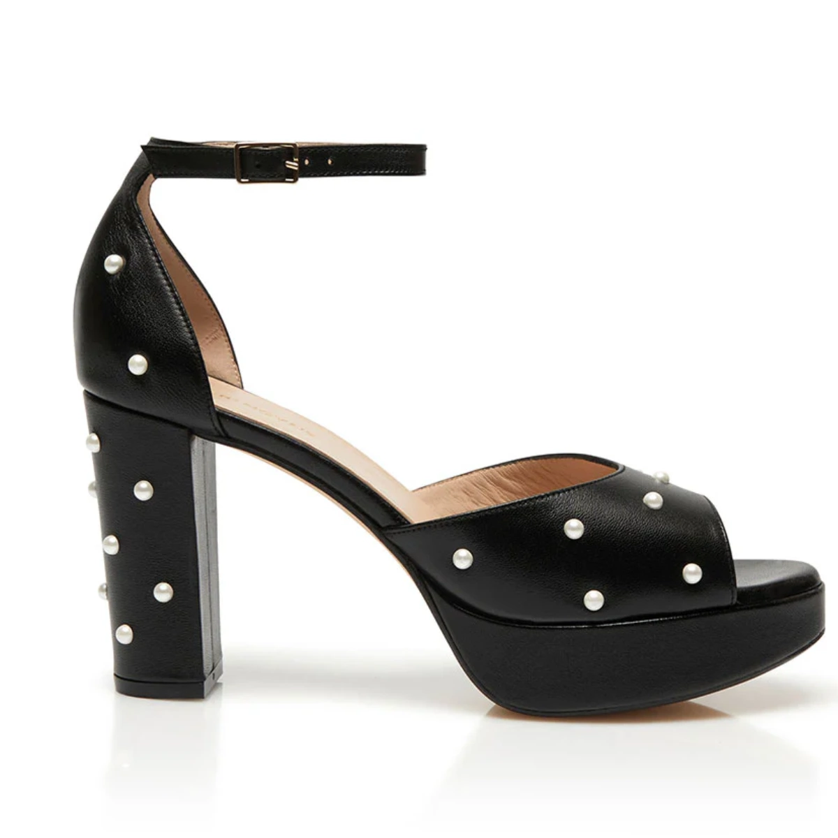 Nicki Hoyne Black and Pearl Bon Bon Platforms, €280