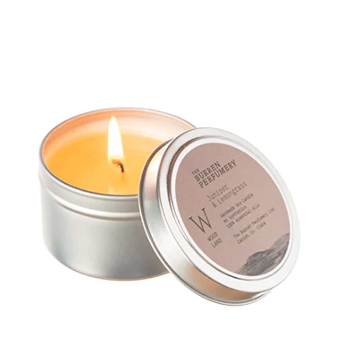 The Burren Perfumery Juniper and Lemongrass Soy Candle, €15.50