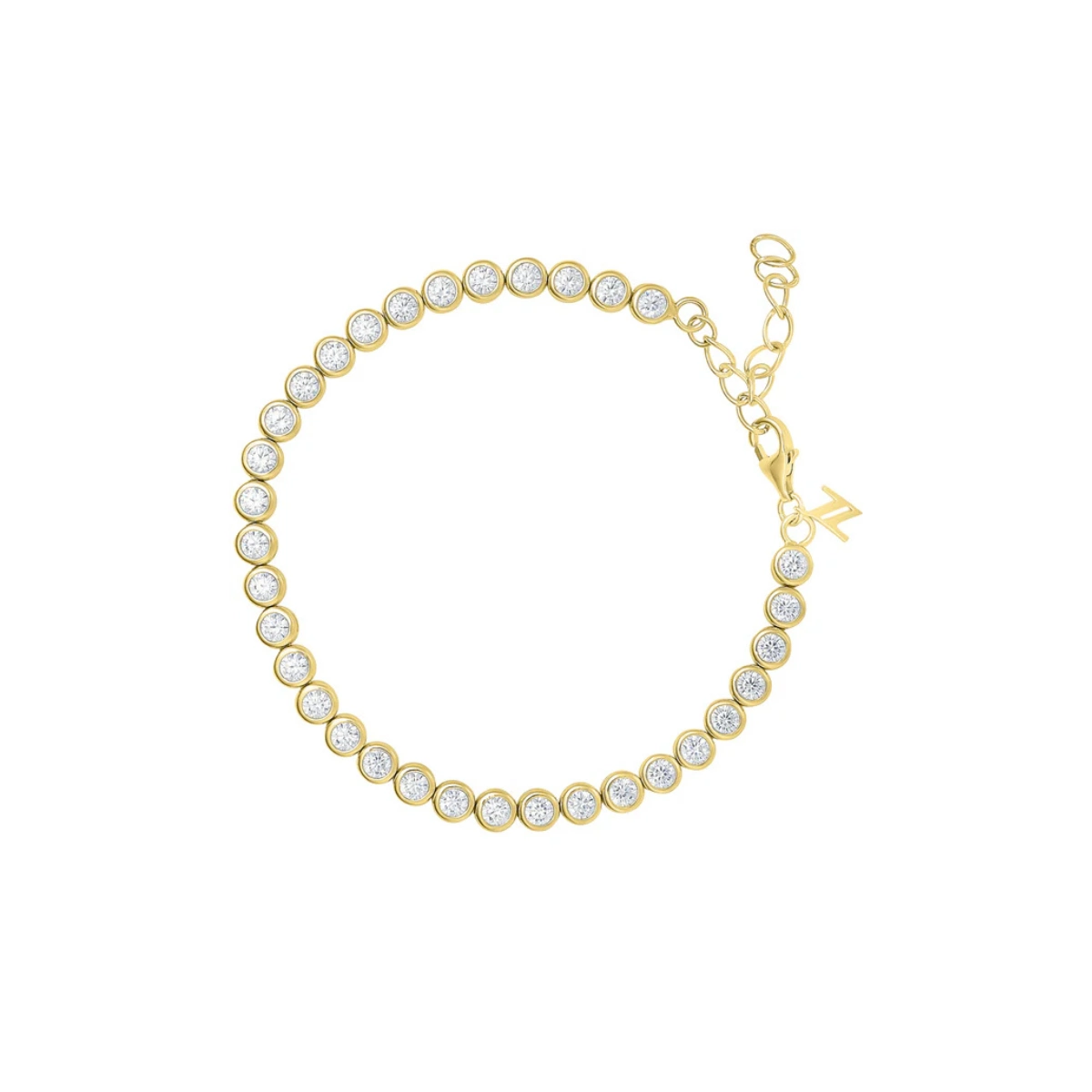 Ryan Thomas Bezel Set Gold Tennis Bracelet, €160
