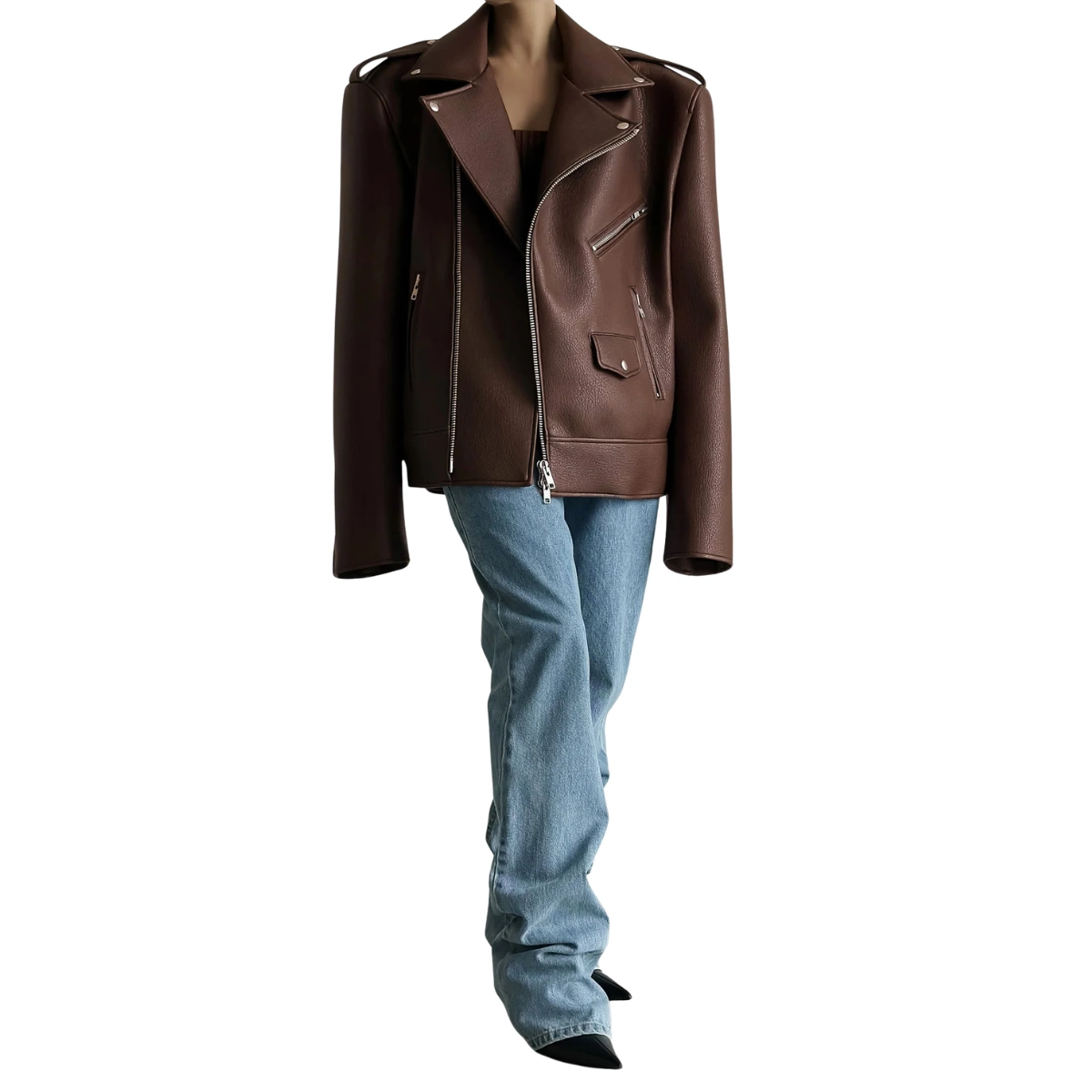 The Frankie Shop Chicago Oversized Biker Jacket, €450