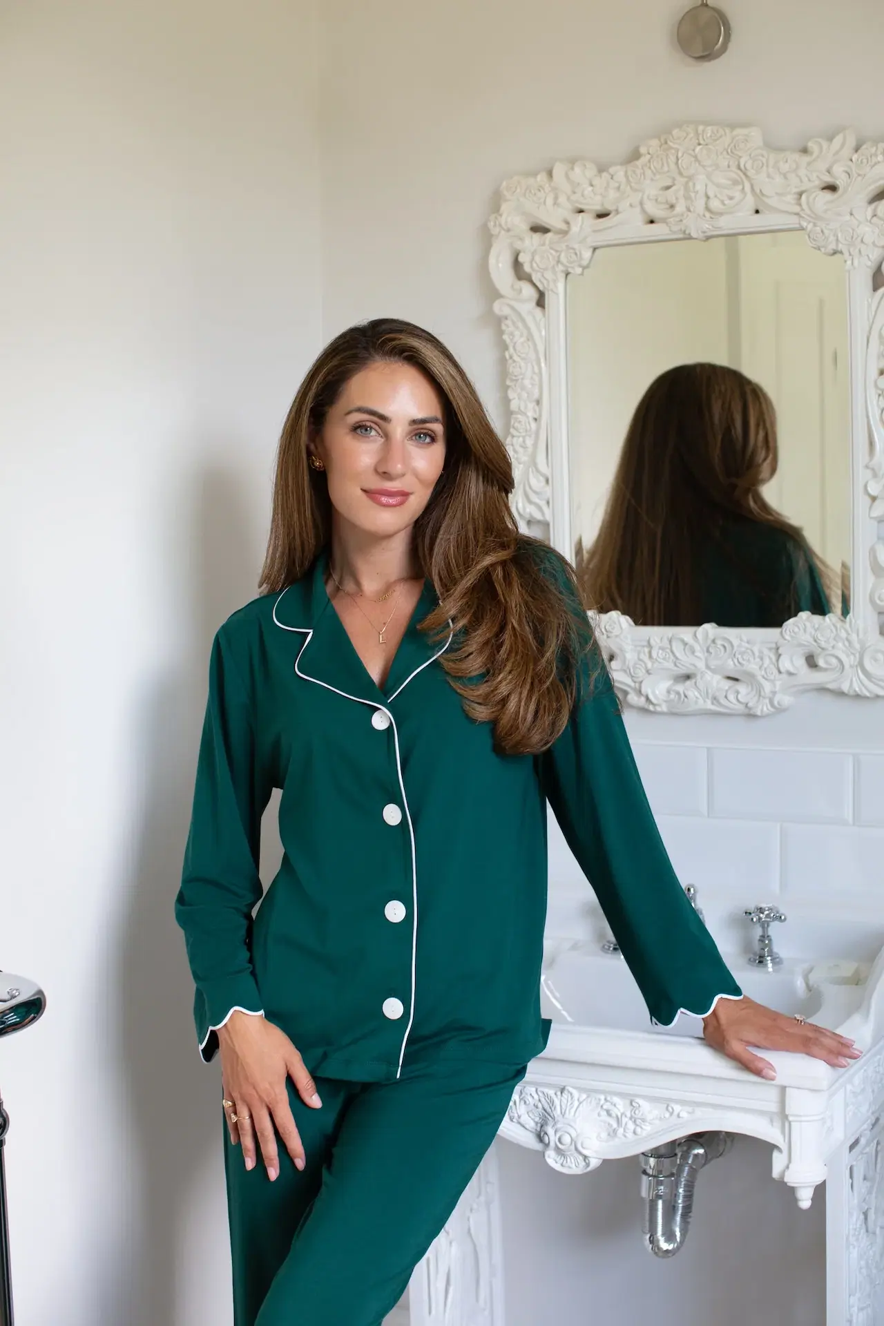 Sinead Keary Lydia Millen Collection Bamboo Sleepwear in Evergreen, €78.40