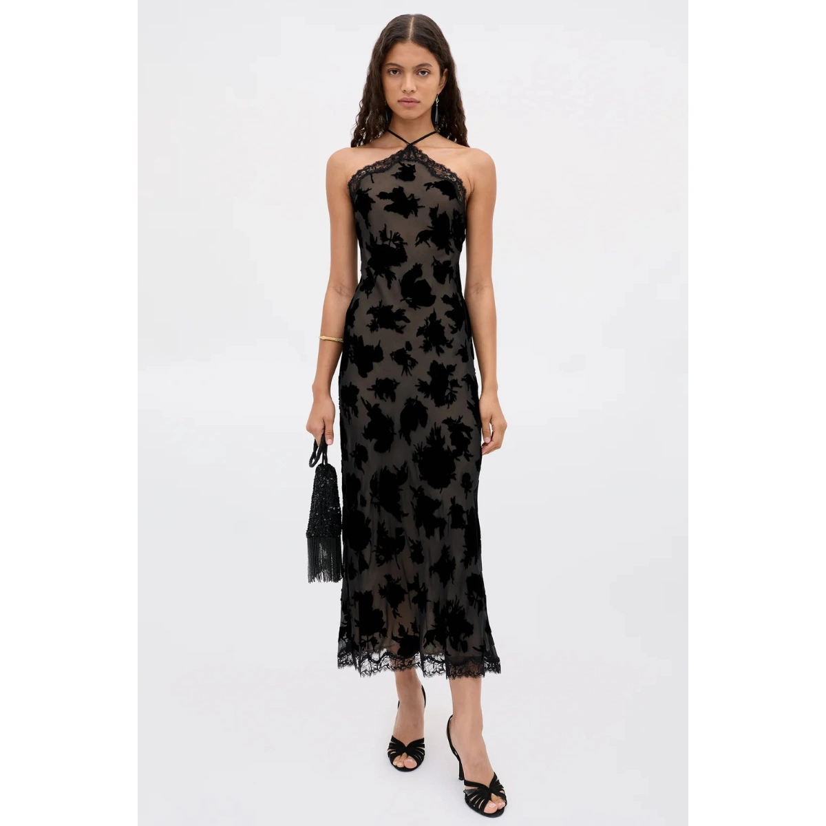 RIXO Harlan Silk-Velvet Devoré Dress, €585