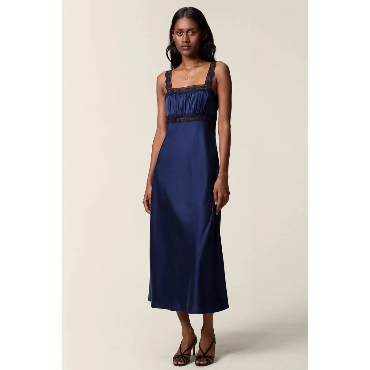 Roujie Cobalt Lace Babydoll Dress, €250