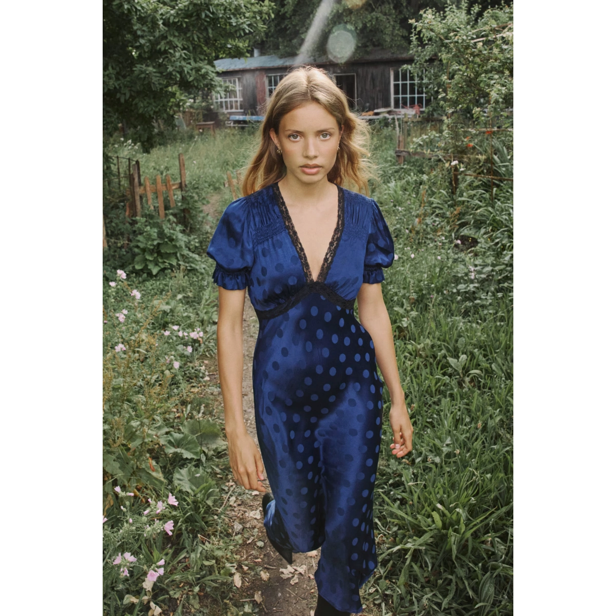 M&S Polka Dot V-Neck Midi Tea Dress, €115