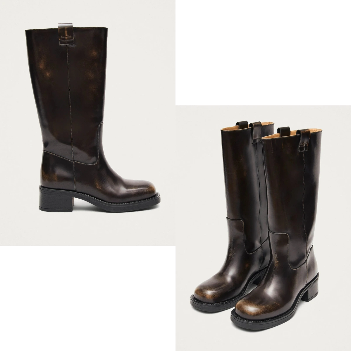 ALOHAS Sajan Brown Leather Boots, €238