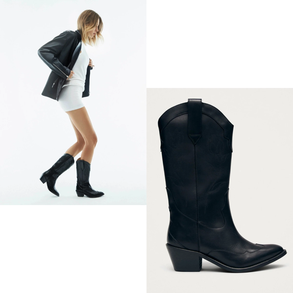 ALOHAS Liberty Black Leather Boots, €290