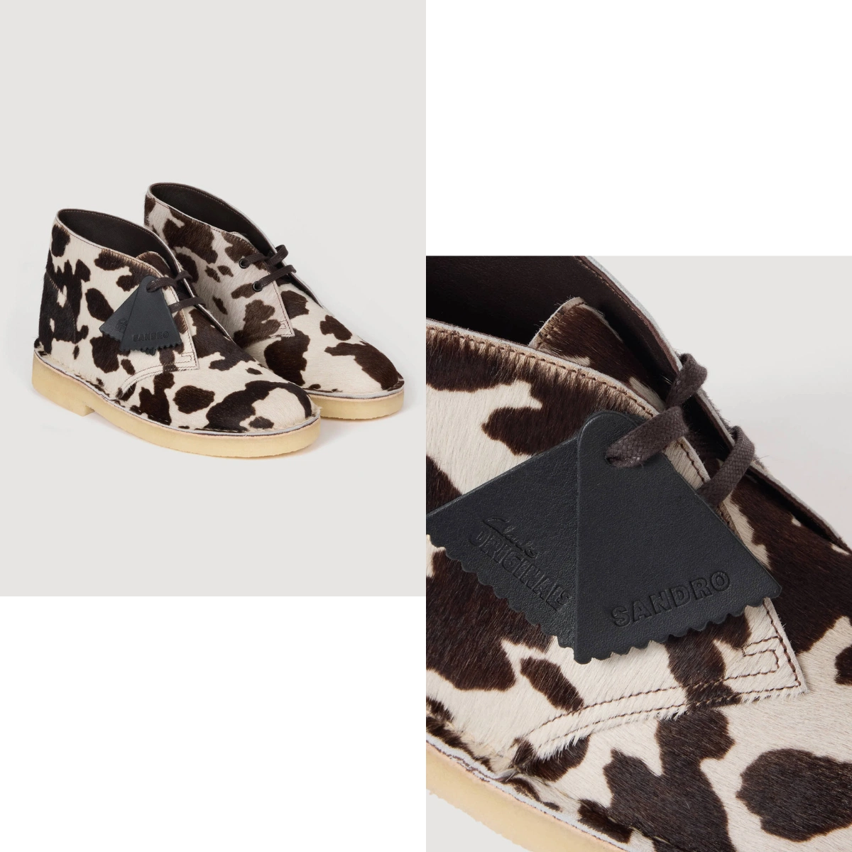 Sandro Animal Print Desert Boots, €245