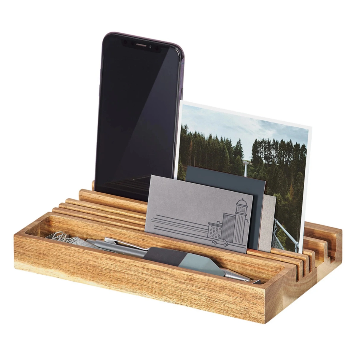 Industry & Co. Wooden Desk Organiser With Phone Stand, €26