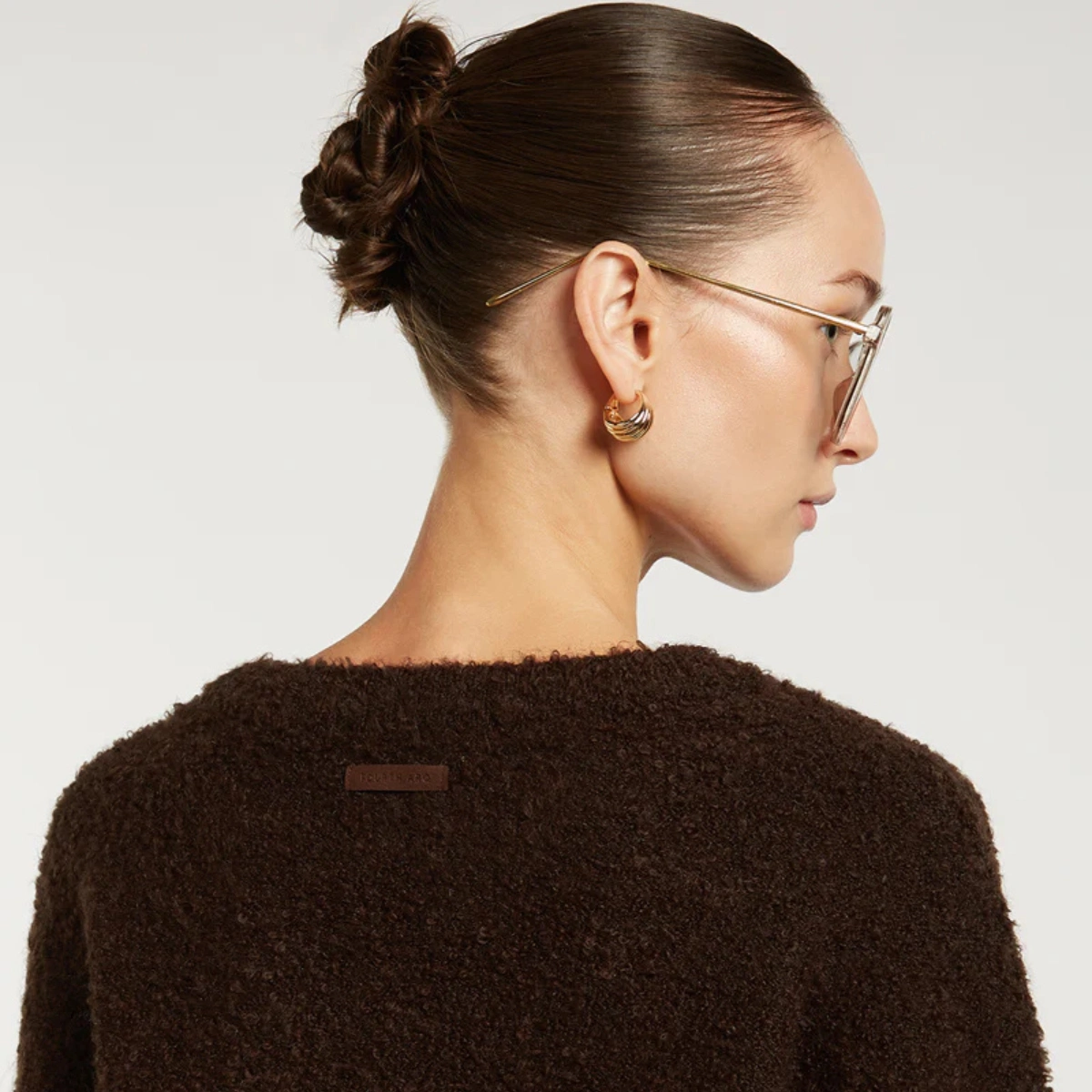 4th Arq Boucle Knit Sweater Dark Chocolate, €40