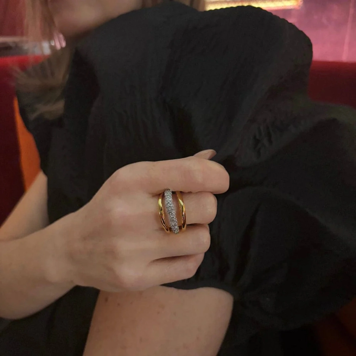 Loulerie Alexis Bittar Solanales Crystal Orbiting Ring, €149