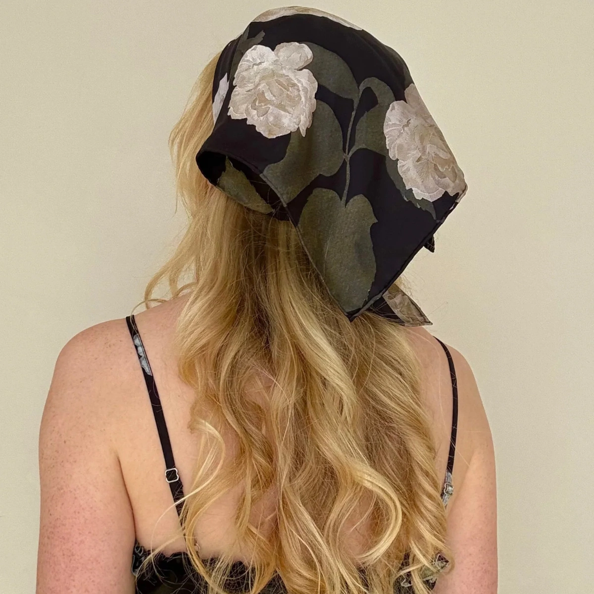 Eden May Black Rose Silk Scarf, €92.95