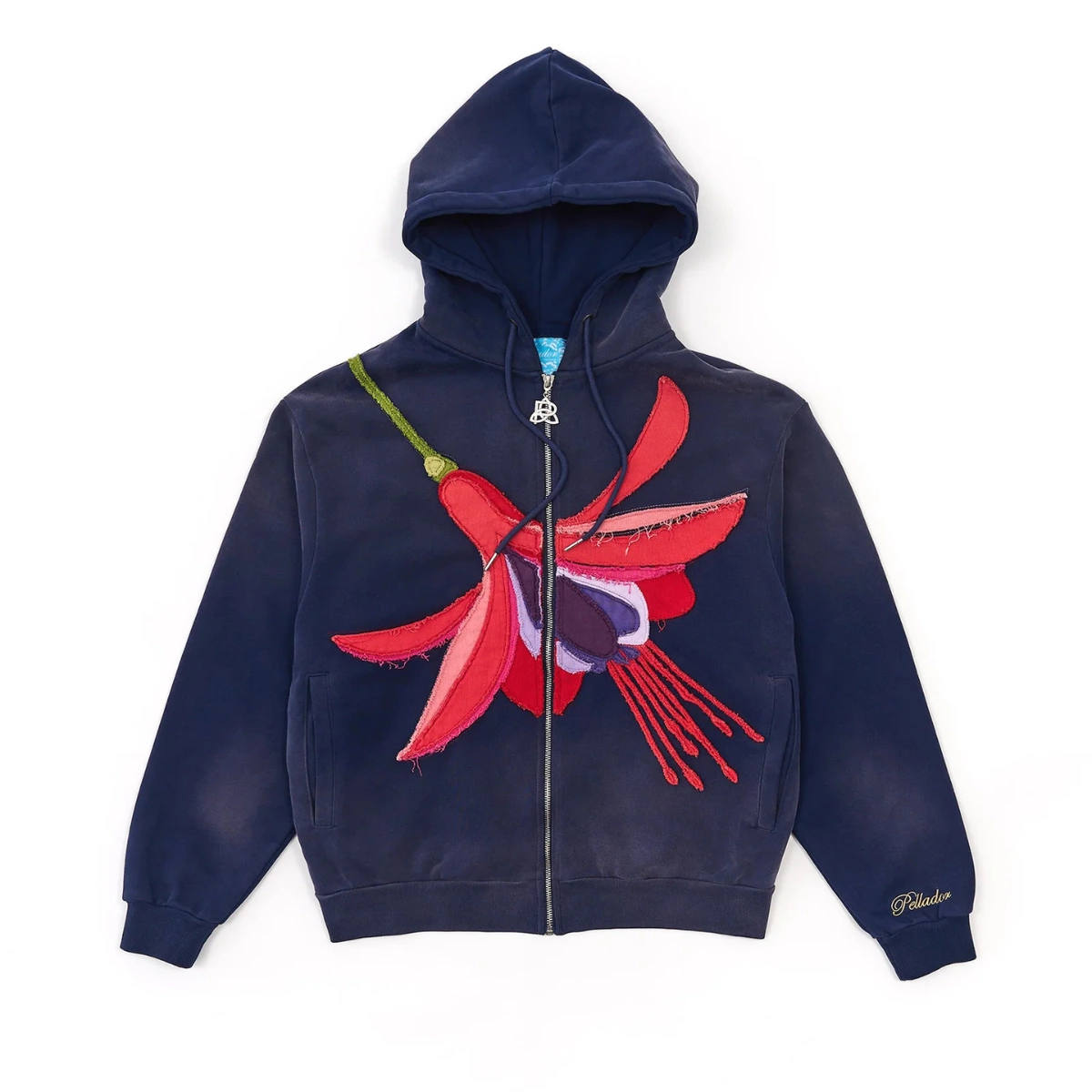 Pellador Fuchsia Appliqué Zip Hoodie, €145