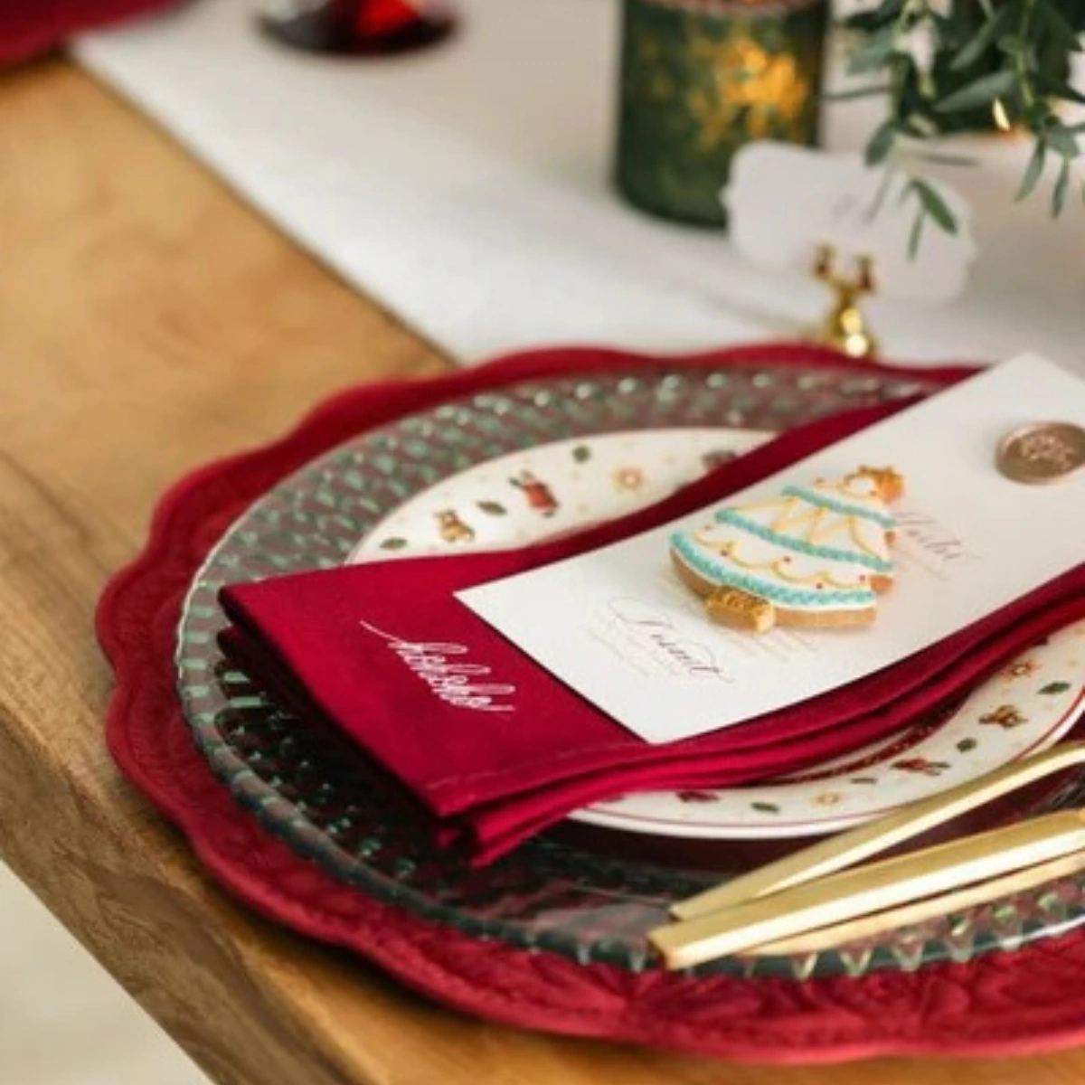 The Designed Table Embroidered Christmas Cotton Napkins, €72