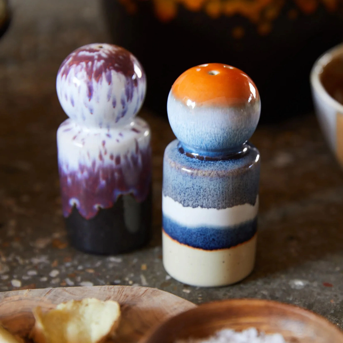 HKLiving Stargaze '70s Ceramics Salt & Pepper Jars Set, €24.95