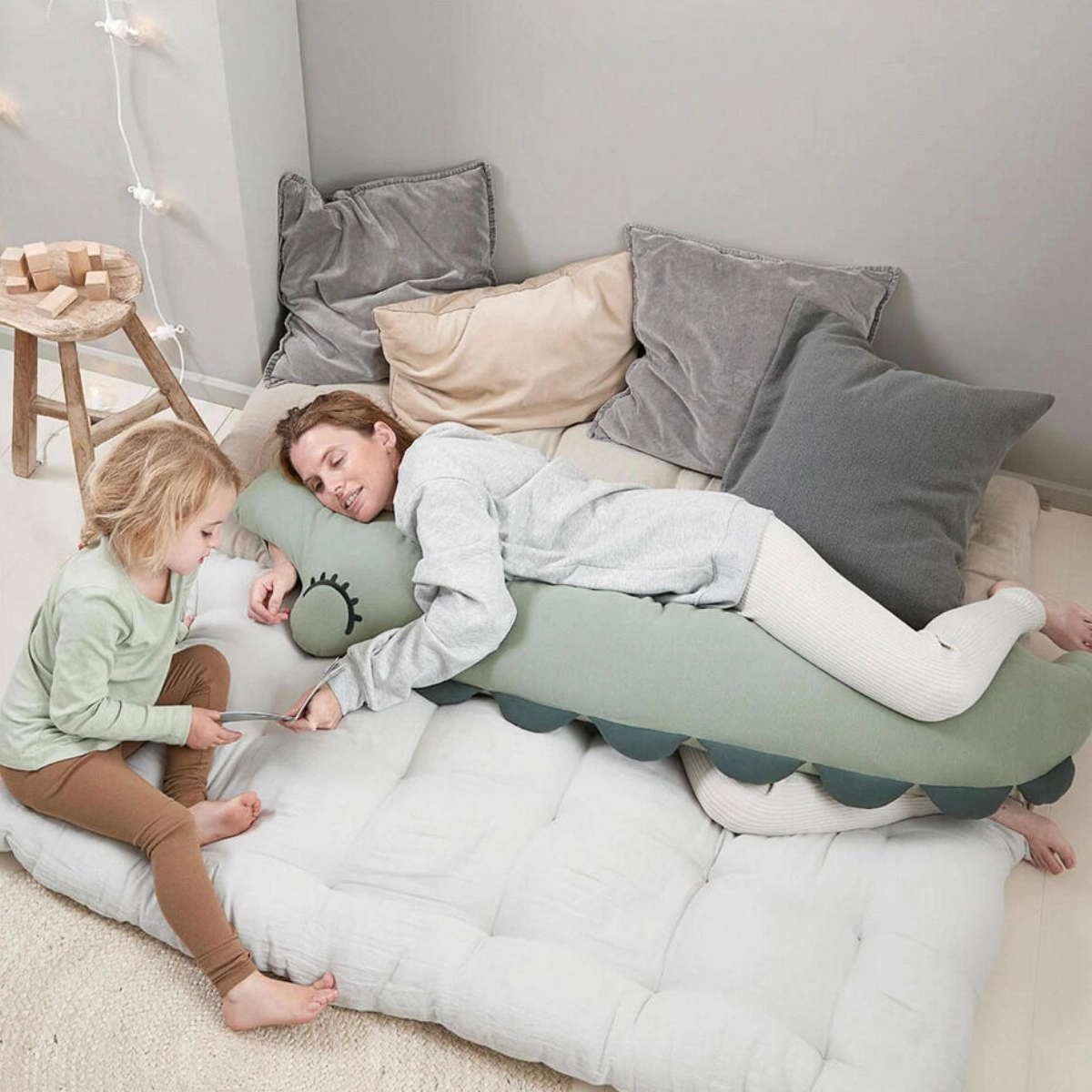 Done By Deer Croco Comfy Body Pillow, €130