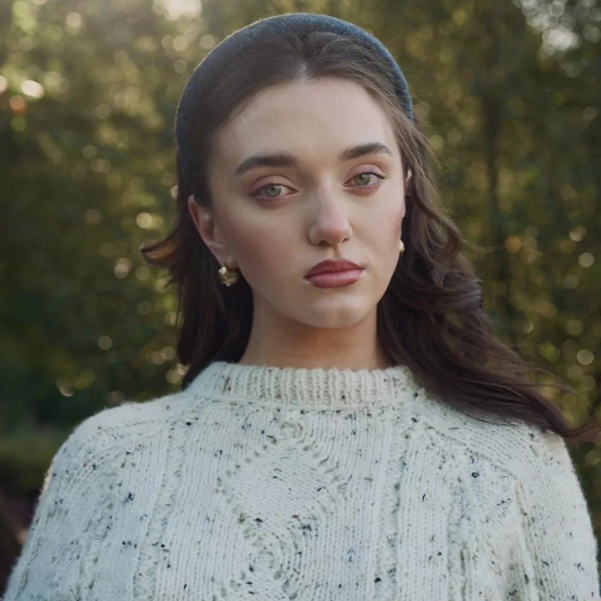 Kate Harris ‘The Navy Fleck’ Regular Padded Donegal Tweed Hairband, €62