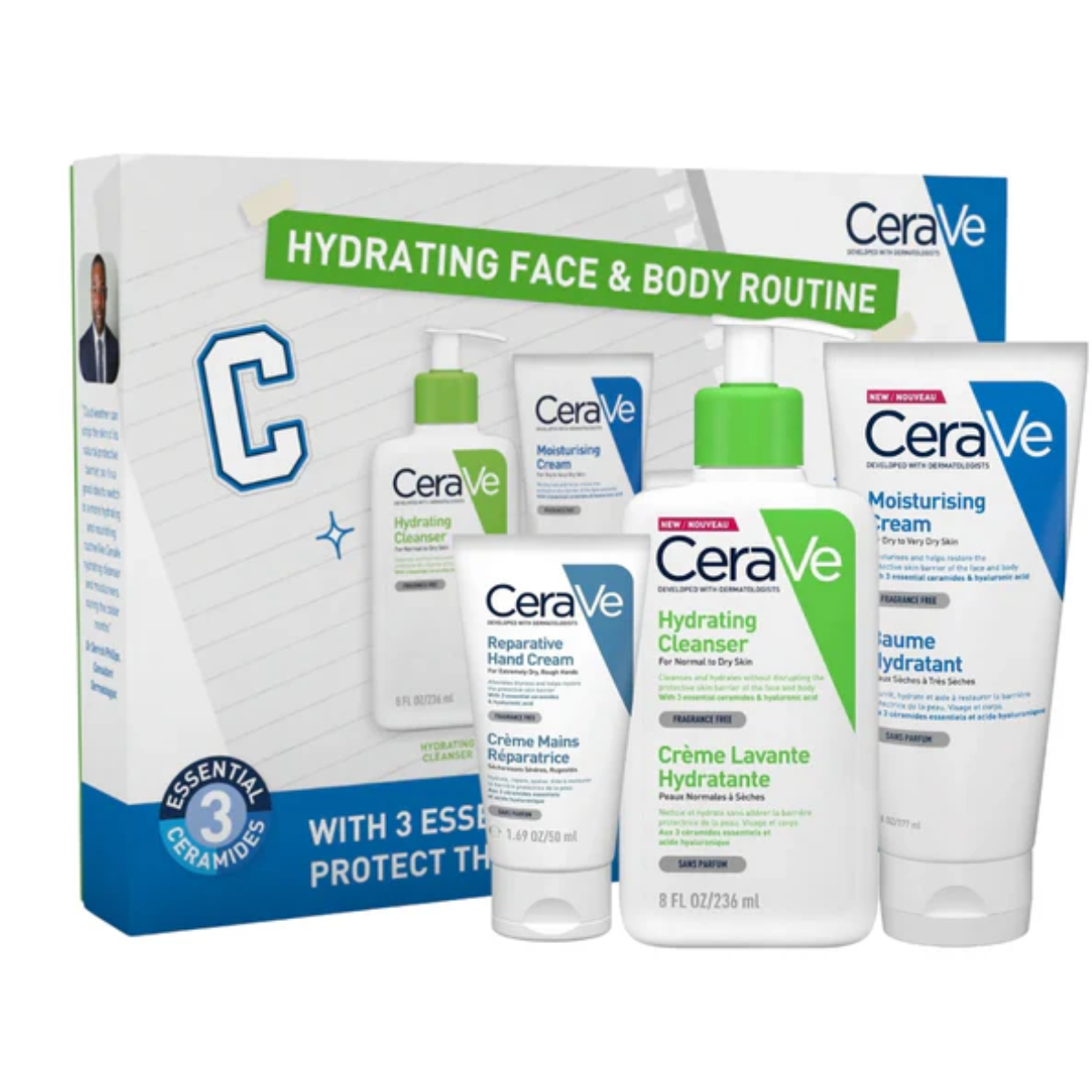 Cerave Hydrating Face & Body Routine Gift Set, €29.50