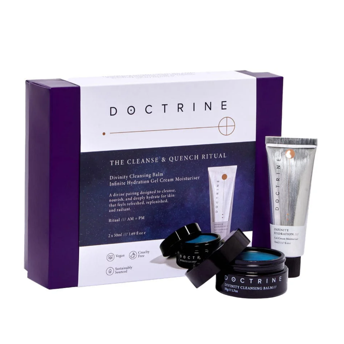 Doctrine Cleanse & Quench Ritual Gift Set, €55